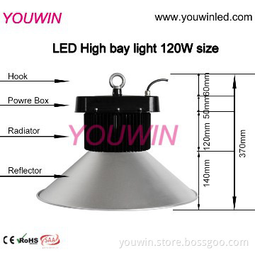 High quality 200W 150W energy saving LED high bay light 120W